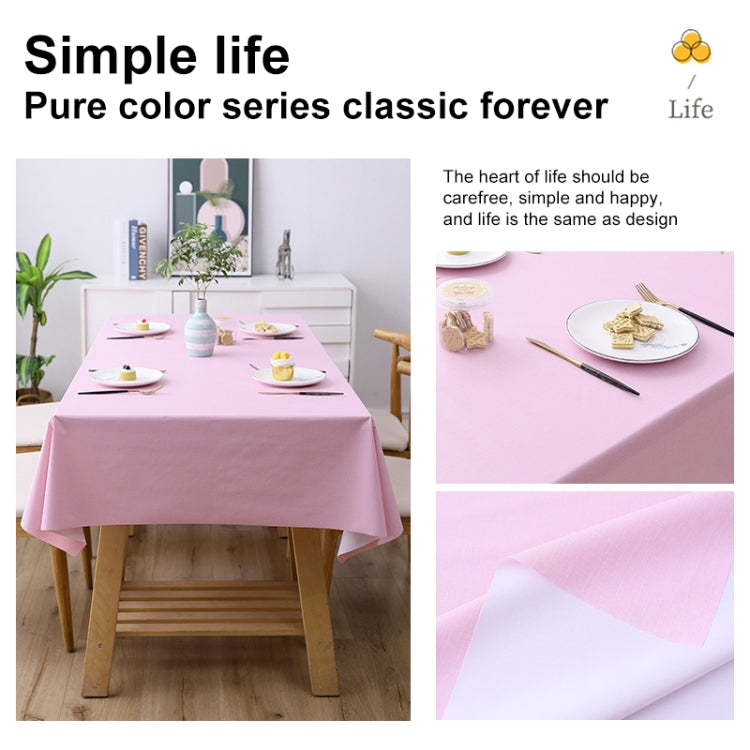 Solid Color PVC Waterproof Oil-Proof And Scald-Proof Disposable Tablecloth