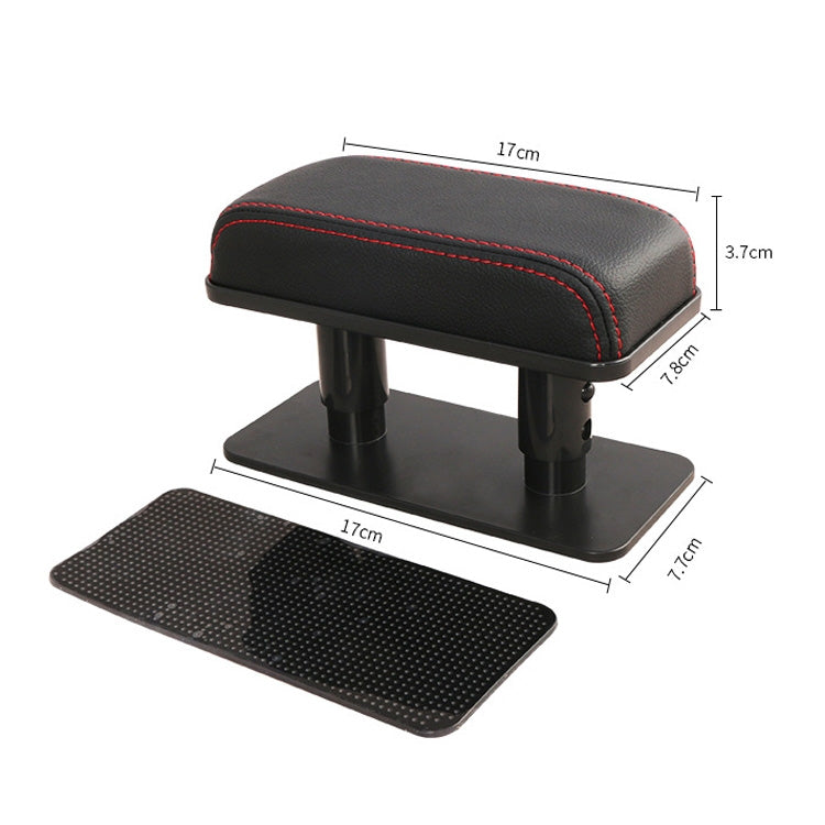 Car Arm Handle Seat Left Hand Elbow Tray Universal Leather Increasing Pad Central Armrest Box, Black+Black line, Beige, Brown, Gray, Black+White Line, Black+Red Line