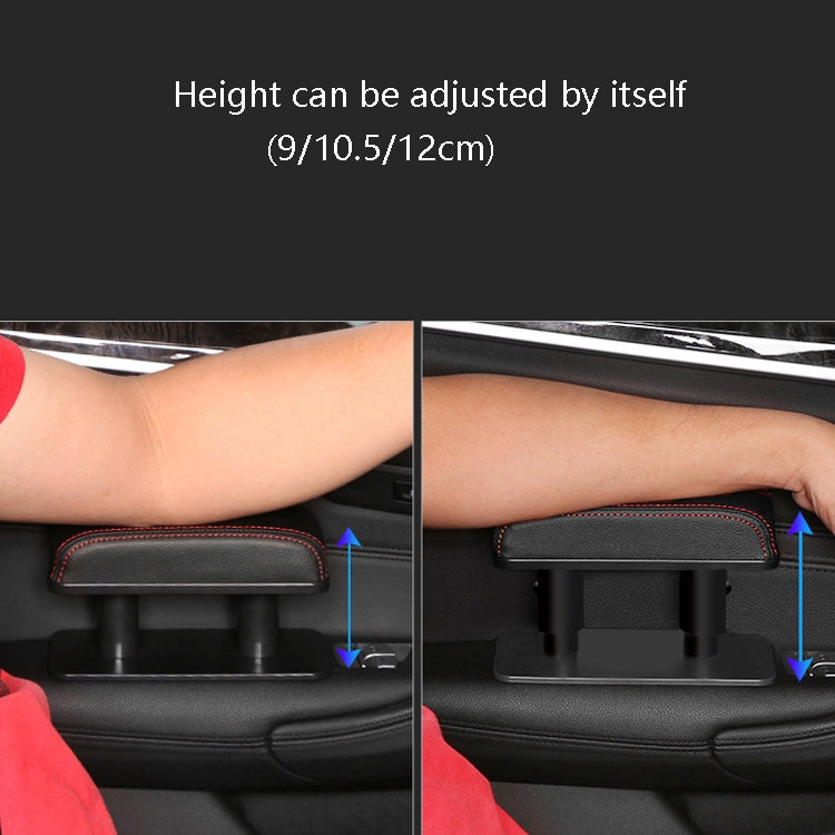 Car Arm Handle Seat Left Hand Elbow Tray Universal Leather Increasing Pad Central Armrest Box, Black+Black line, Beige, Brown, Gray, Black+White Line, Black+Red Line