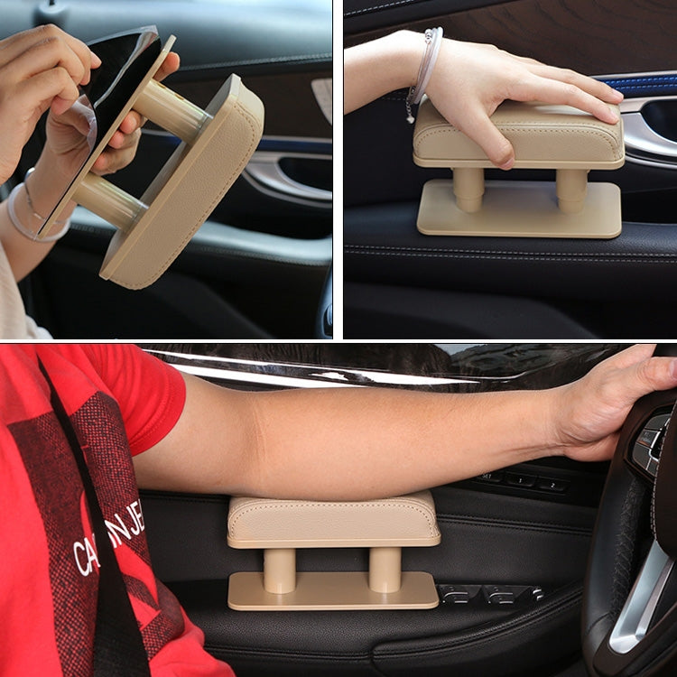 Car Arm Handle Seat Left Hand Elbow Tray Universal Leather Increasing Pad Central Armrest Box, Black+Black line, Beige, Brown, Gray, Black+White Line, Black+Red Line