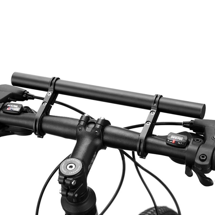 BG-798 30cm Bicycle Extension Bracket Double Rod Aluminum Flashlight Stopwatch Headlight Expansion Bracket