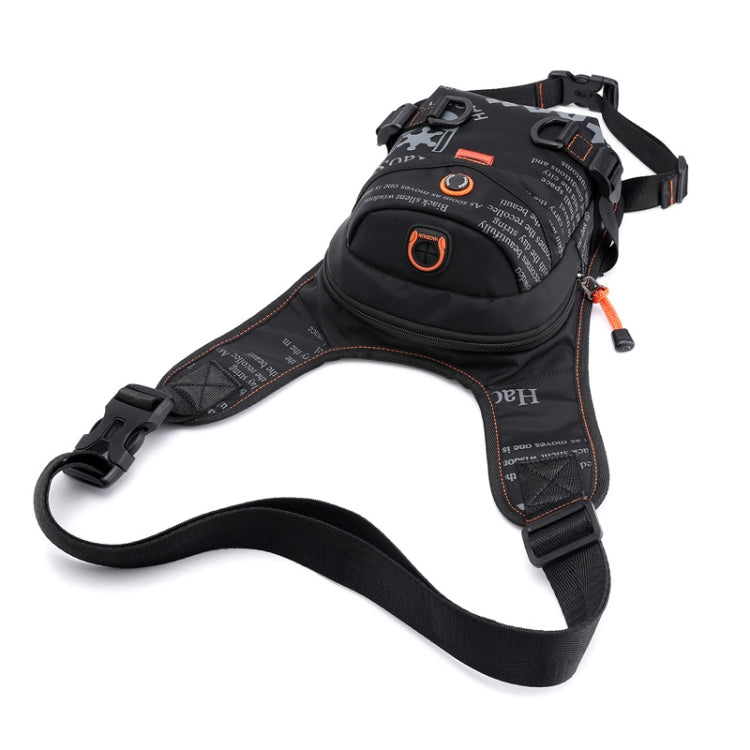 HaoShuai 5126 Outdoor Riding Leg Bag Multifunctional Sports Men Chest Bag Portable Waist Bag Messenger Bag, Navy Blue, Black, Army Green, Dark Green