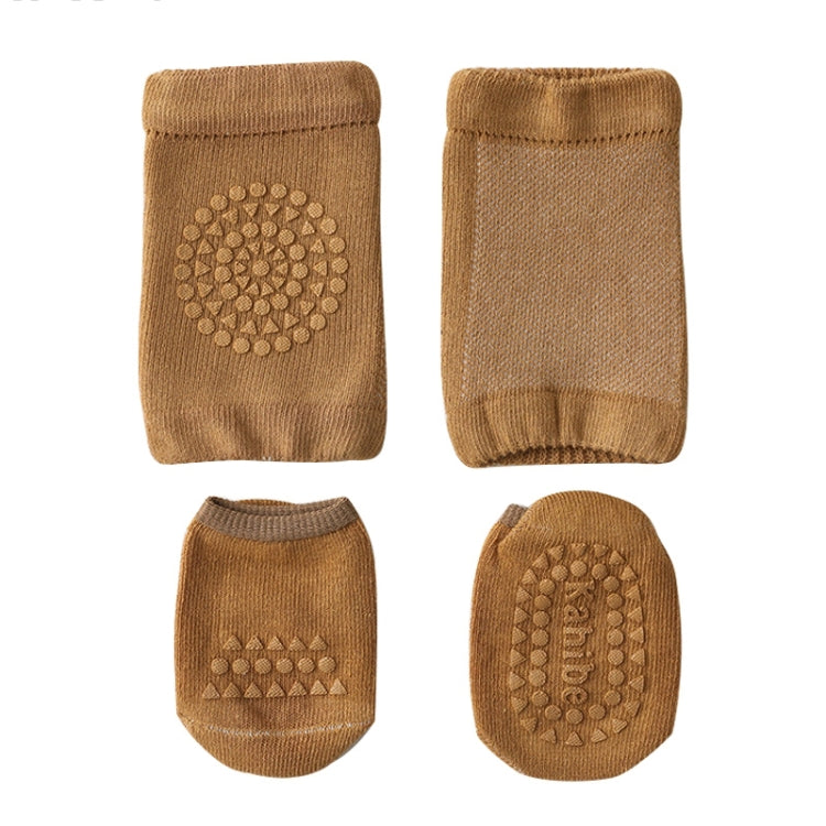Summer Children Knee Pads Baby Floor Socks Baby Non-Slip Crawling Sports Protection Suit, S 0-1 Years Old, M 1-3 Years Old