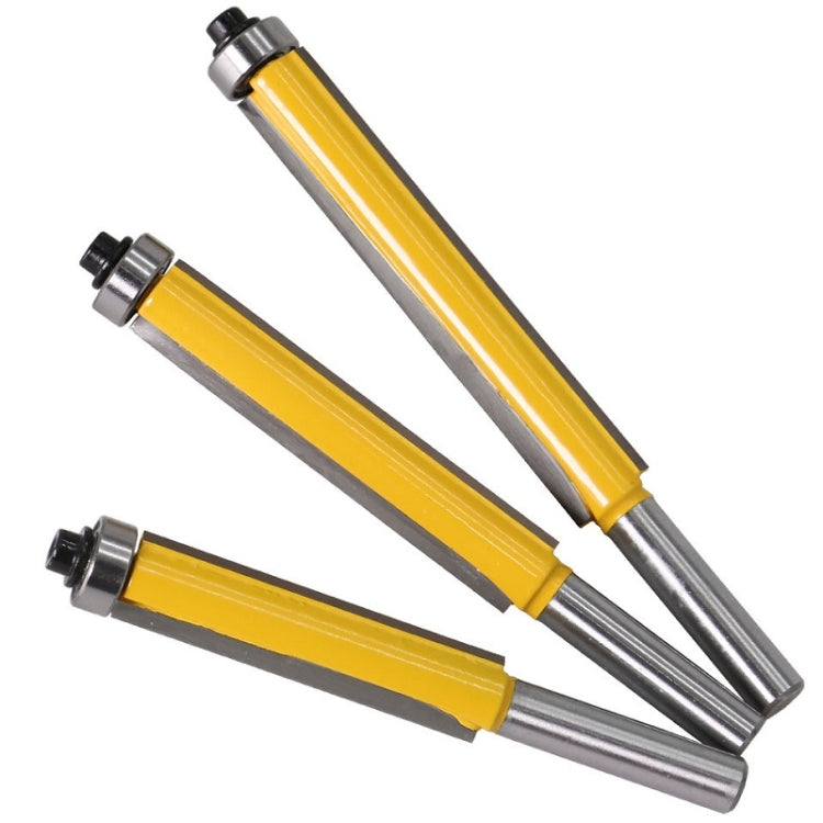 8-Handle Extended Trimming Cutter With Bearing Woodworking Line Milling Cutter, Specification:, 3 PCS/Set, 8x1/2x50.8mm, 8x1/2x63.5mm, 8x1/2x76.2mm