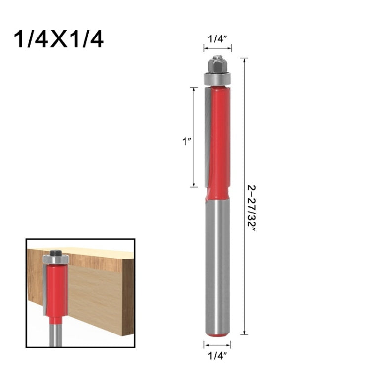 Woodworking Engraving Milling Cutter Trimming Machine Alloy Cutter Head, Model: 6mm Handle 4PCS/Set
