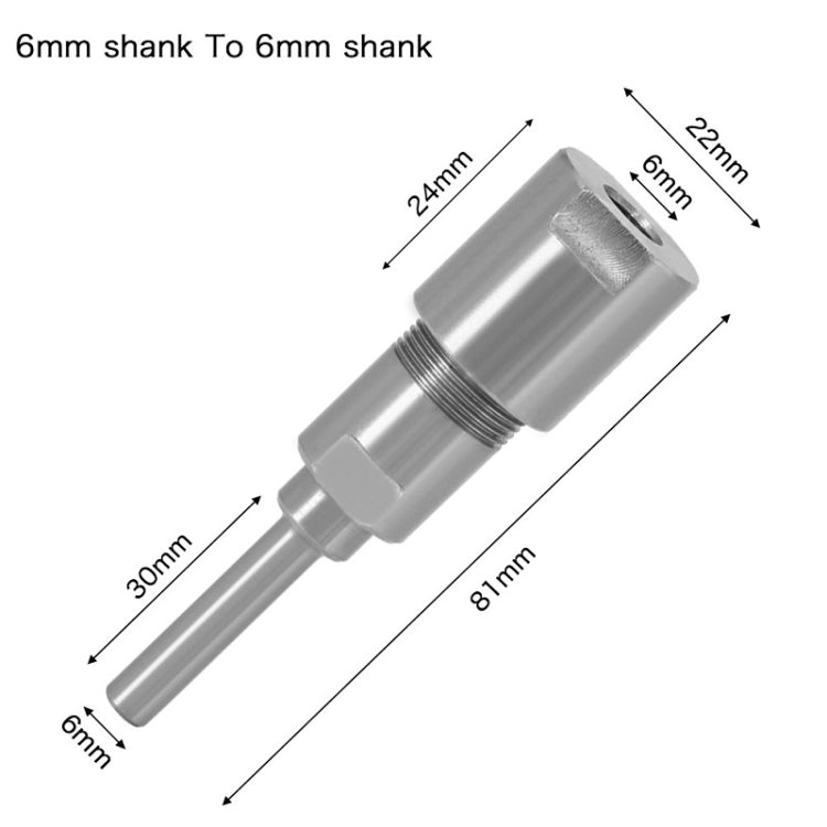 Engraving Trimming Machine Extension Pole Converter, 6mm To 6mm, 1/4mm To 1/4mm, 1/4mm To 8mm, 8mm To 12mm, 8mm To 1/2mm, 8mm To 8mm, 12mm To 12mm, 1/2mm To 1/2mm