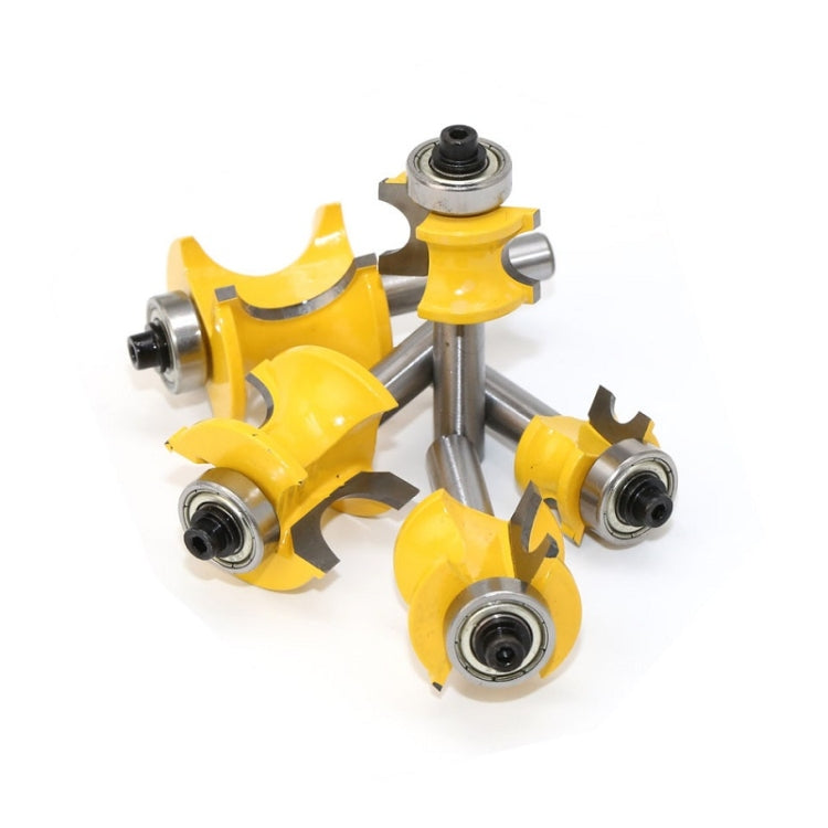 8-Shank Bearing Positive Semicircular Cutter Engraving Machine Woodworking Cutter, No. 1, No. 2, No. 3, No. 4, No. 5, 5 PCS/Set