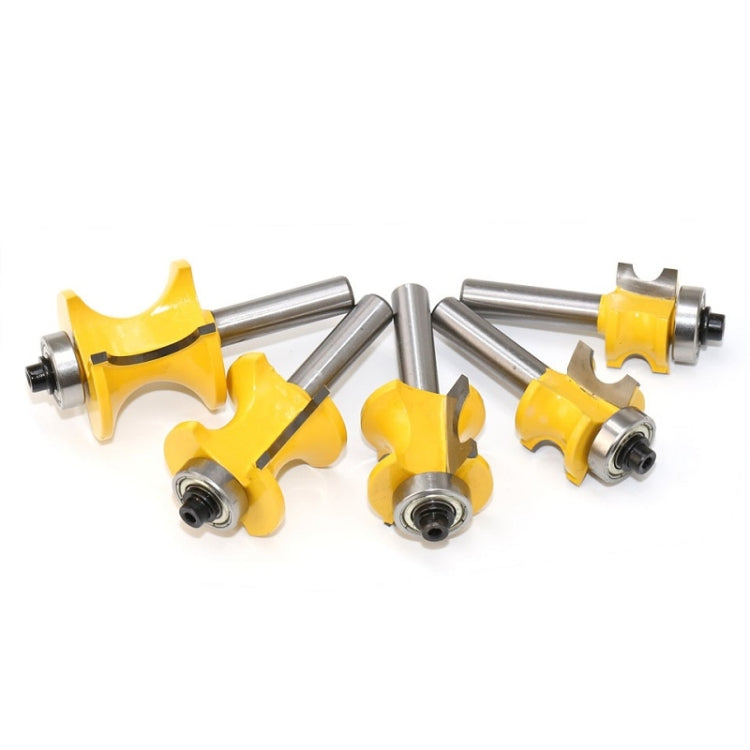 8-Shank Bearing Positive Semicircular Cutter Engraving Machine Woodworking Cutter, No. 1, No. 2, No. 3, No. 4, No. 5, 5 PCS/Set