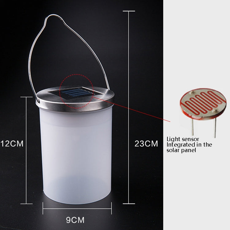 Outdoor Waterproof Solar Light Bucket Shape LED Courtyard Garden Hanging Lamp Night Light, Colorful Light, White Light, Warm Light