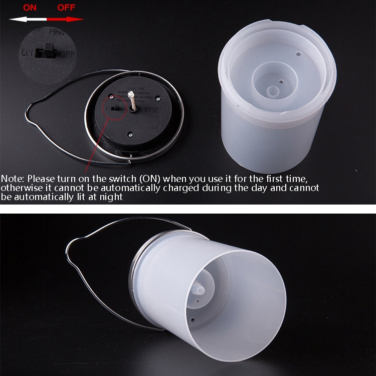 Outdoor Waterproof Solar Light Bucket Shape LED Courtyard Garden Hanging Lamp Night Light, Colorful Light, White Light, Warm Light