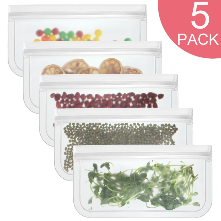 Translucent Frosted PEVA Food Preservation Bag Refrigerator Food Storage Bag Self-Sealing Food Bag, 5 PCS / Set(NO.1x5), 5 PCS / Set(NO.2x5), 6 PCS / Set(NO.1x4+NO.2x2), 10 PCS / Set(NO.1x6+NO.2x4), 12 PCS / Set(NO.1x7+NO.2x5)
