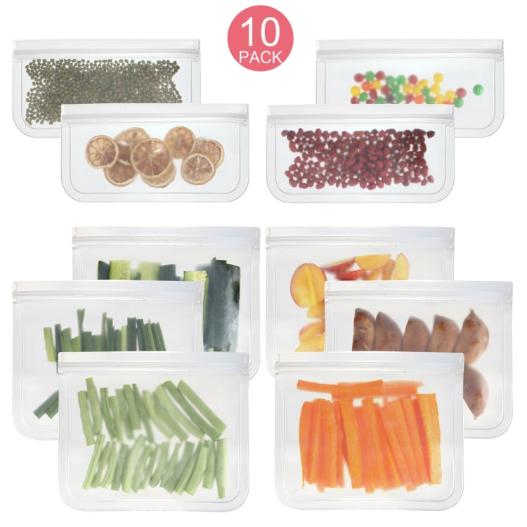 Translucent Frosted PEVA Food Preservation Bag Refrigerator Food Storage Bag Self-Sealing Food Bag, 5 PCS / Set(NO.1x5), 5 PCS / Set(NO.2x5), 6 PCS / Set(NO.1x4+NO.2x2), 10 PCS / Set(NO.1x6+NO.2x4), 12 PCS / Set(NO.1x7+NO.2x5)