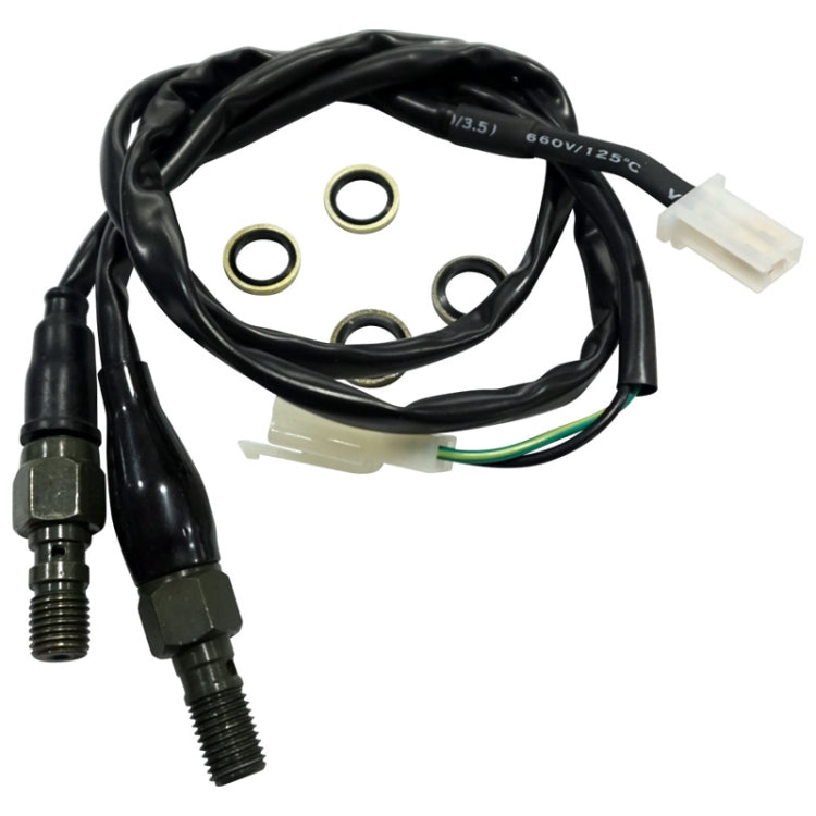2 PCS Motorcycle Modified Accessories Disc Brake Hydraulic Switch Line, M10 x 1.25mm Square Plug, M10 x 1.25mm Plug
