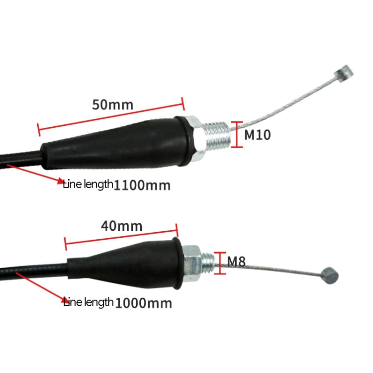 4 PCS Motorcycle Off-Road Vehicle Modification Accessories Handle Throttle Line, M8, M10