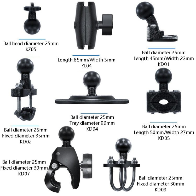Motorcycle Riding Recorder Bracket Camera Holder, Style:, KZ05 + KL04 + KD05, KZ05 + KL04 + KD02, KZ05 + KL04 + KD01, KZ05 + KL04 + KD09, KZ05 + KL04 + KD04, KZ05 + KL04 + KD07