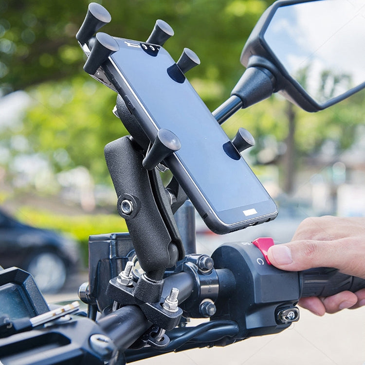 Eagle Claws X-Type Six-Claw Metal Mobile Phone Back Clip Bicycle Motorcycle Mobile Phone Holder, Black, Red, Green