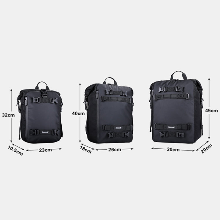 Rhinowalk Multi-Function Motorcycle Rear Seat Bag Combination Rear Shelf Pannier, Black 10L, Yellow 10L, Black 20L, Yellow 20L, Black 30L, Yellow 30L