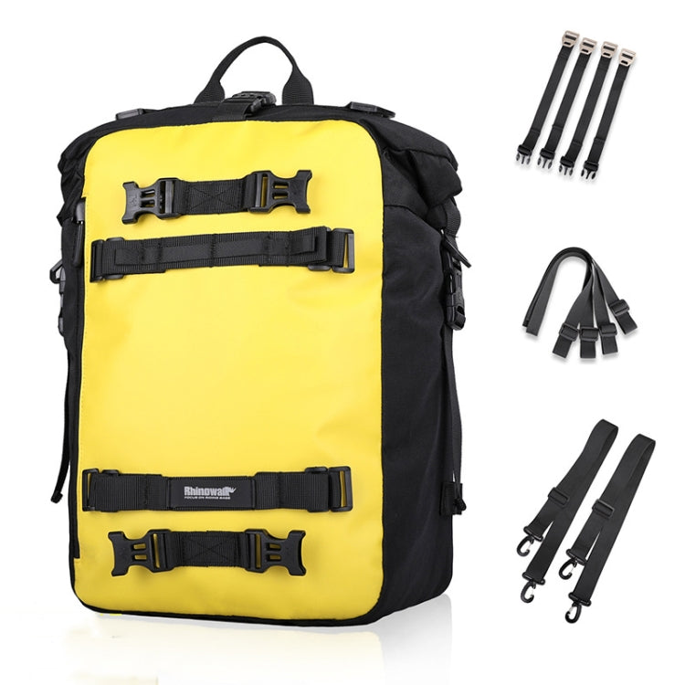 Rhinowalk Multi-Function Motorcycle Rear Seat Bag Combination Rear Shelf Pannier, Black 10L, Yellow 10L, Black 20L, Yellow 20L, Black 30L, Yellow 30L