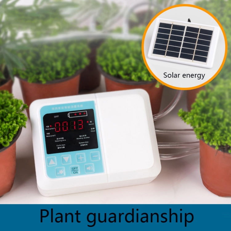 G89456 Solar Intelligent Voice Timing Automatic Flower Watering Device Lazy Plant Dripper, Single Pump 10 Sets, Single Pump 15 Sets, Double Pump 15 Sets 10M Tube, Double Pump 20 Sets Drop 15M Tube, Double Pump 30 Sets 20M Tube