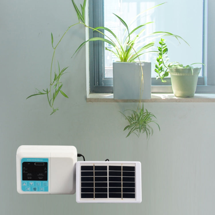 G89456 Solar Intelligent Voice Timing Automatic Flower Watering Device Lazy Plant Dripper, Single Pump 10 Sets, Single Pump 15 Sets, Double Pump 15 Sets 10M Tube, Double Pump 20 Sets Drop 15M Tube, Double Pump 30 Sets 20M Tube