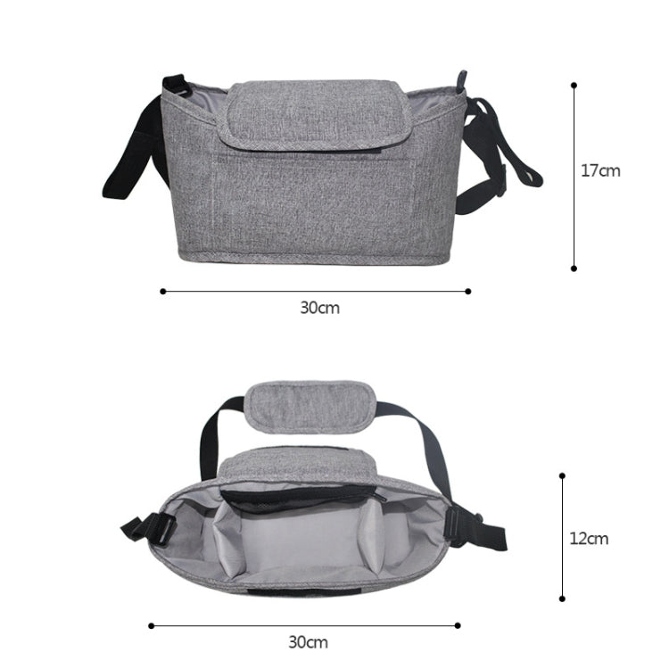 Stroller Storage Hanging Bag Multifunctional Large Capacity Stroller Bag, Linen Gray, Linen Black, Linen Powder, Linen Purple, Linen Green, Linen Blue