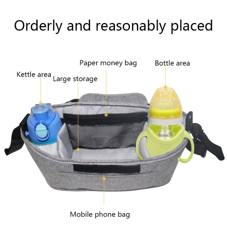 Stroller Storage Hanging Bag Multifunctional Large Capacity Stroller Bag, Linen Gray, Linen Black, Linen Powder, Linen Purple, Linen Green, Linen Blue