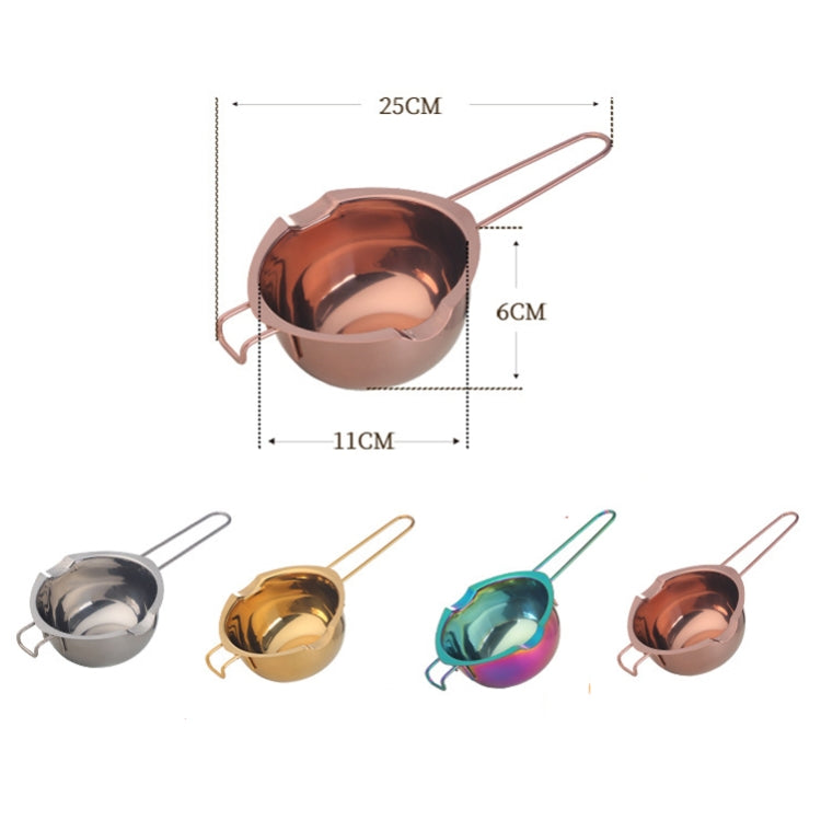Cheese Butter Chocolate Stainless Steel Melting Bowl, True Color, Gold, Rose Gold, Magic Colorful