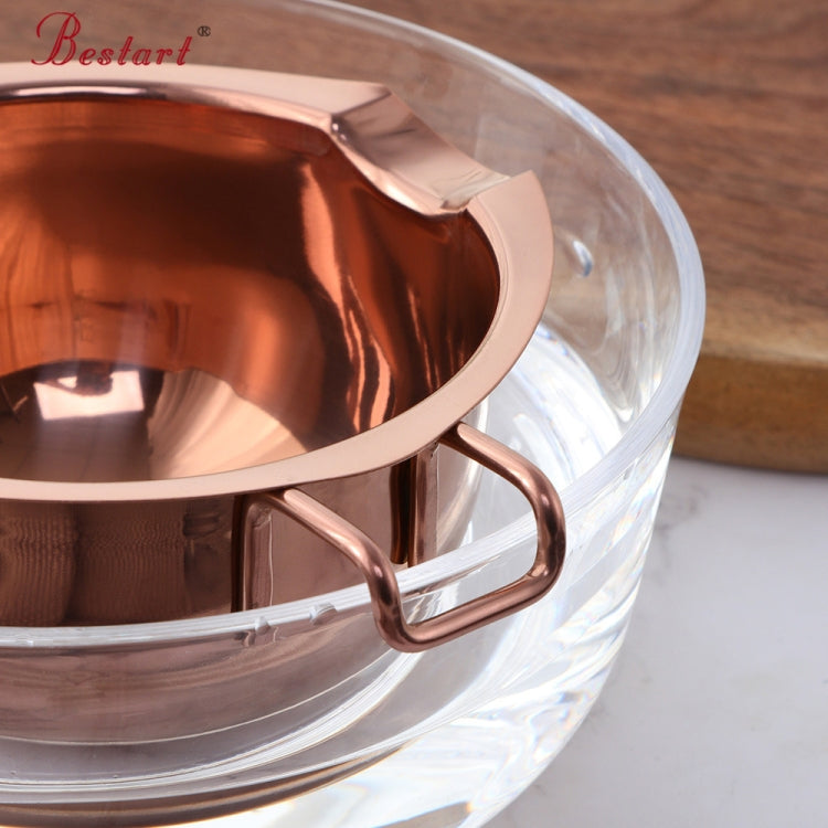 Cheese Butter Chocolate Stainless Steel Melting Bowl, True Color, Gold, Rose Gold, Magic Colorful