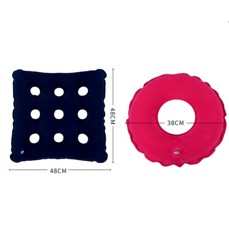 Anti-Decubitus Inflatable Cushion Pregnant Women Elderly Health Care Cushion,Style: Square Blue, Square Blue