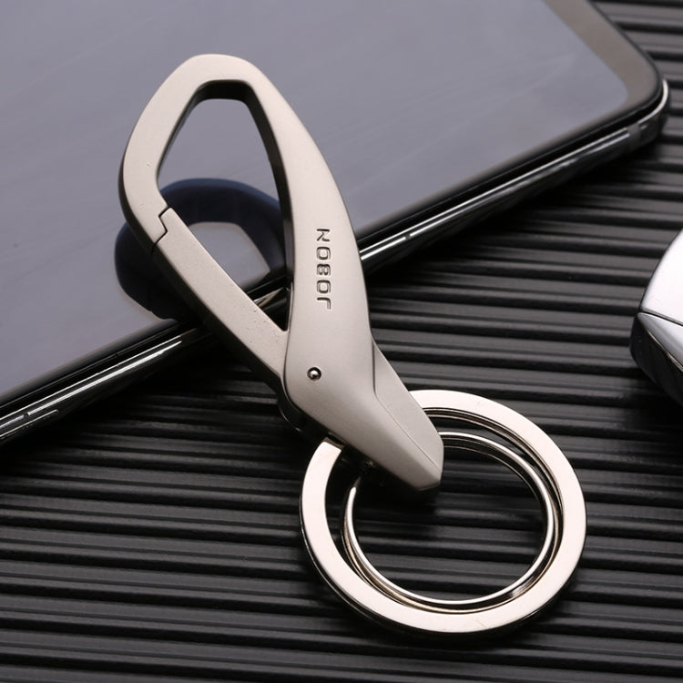 JOBON ZB-197 Car Waist Hanging Keychain Double Ring Metal Keychain, ZB-197