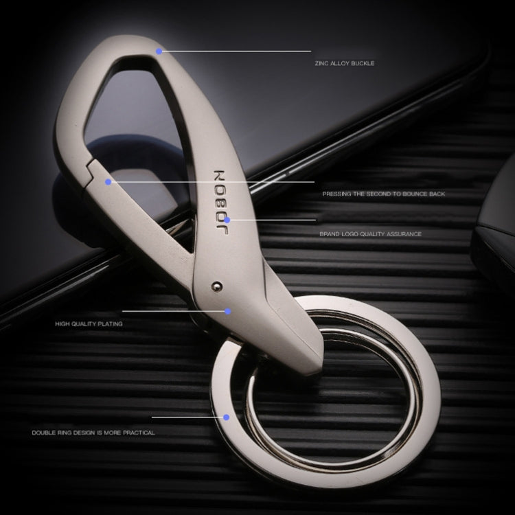 JOBON ZB-197 Car Waist Hanging Keychain Double Ring Metal Keychain, ZB-197