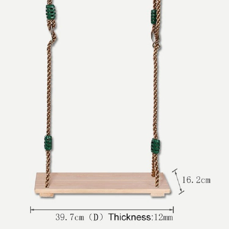 Adult Children Indoor Outdoor Wooden Swing Four Plank Swing,Random Color Delivery(Red)