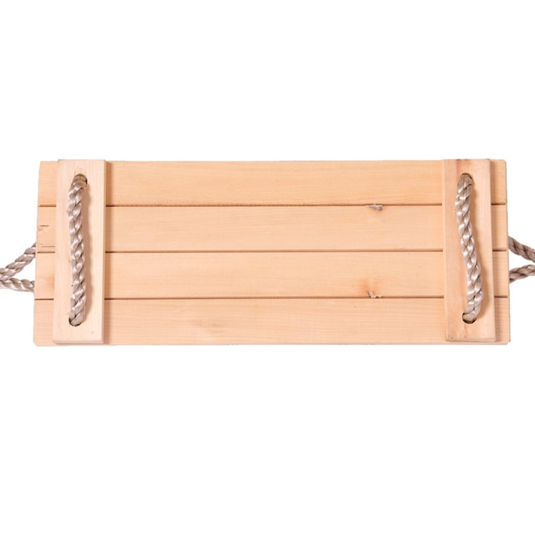 Adult Children Indoor Outdoor Wooden Swing Four Plank Swing,Random Color Delivery(Red)