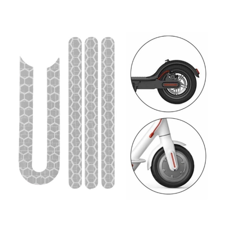 Scooter Stickers Reflective Cursor Scooter Mudguard Reflective Sticker For Ninebot ES2 (Yellow)