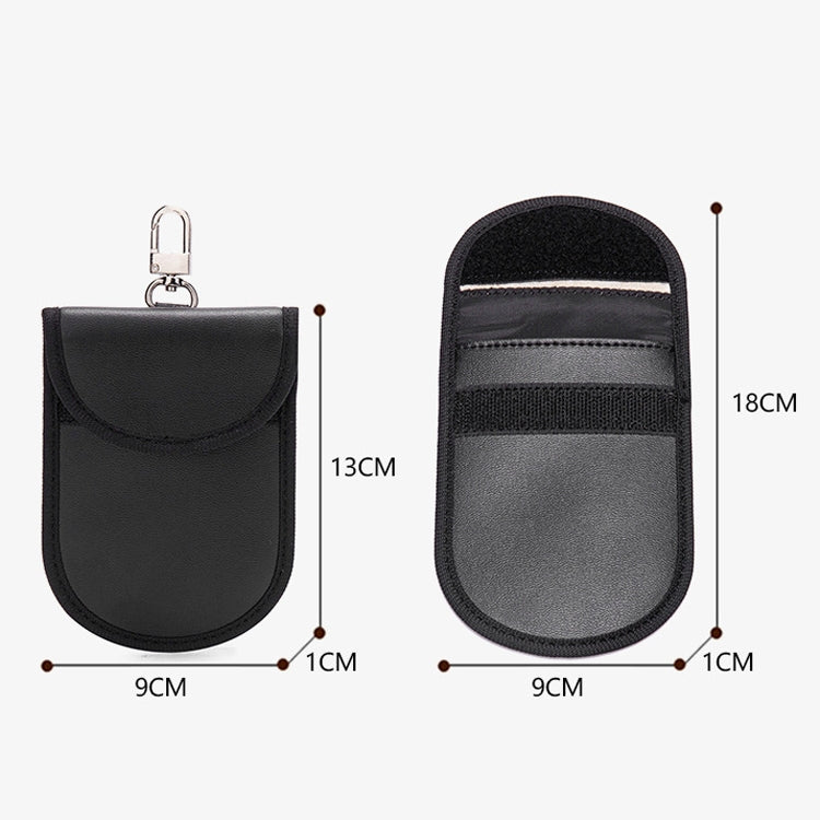 2 PCS Car Key Ring RFID Anti-Theft Key Bag Mobile Phone Signal Shield Bag Anti-Magnetic Bag, 2 PCS 13x9x1