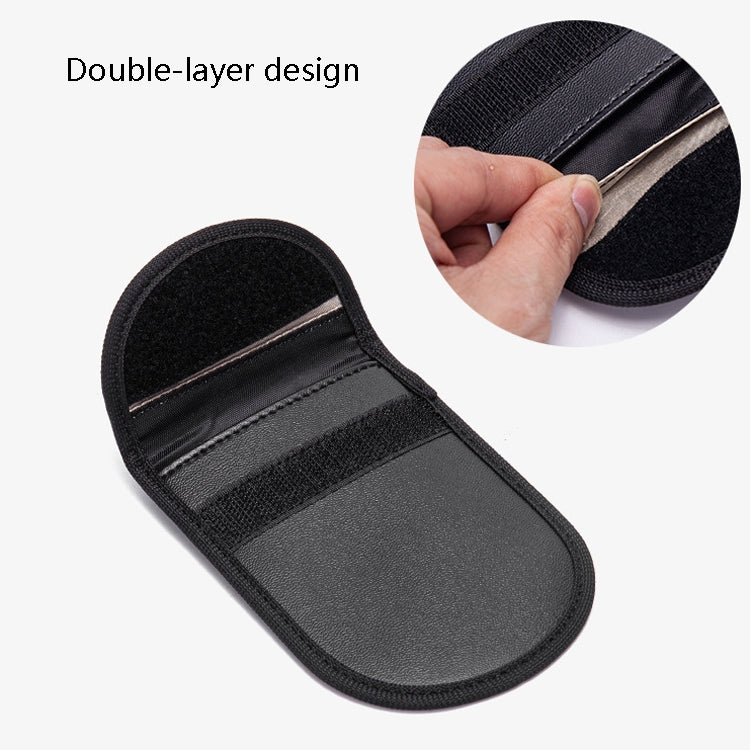 2 PCS Car Key Ring RFID Anti-Theft Key Bag Mobile Phone Signal Shield Bag Anti-Magnetic Bag, 2 PCS 13x9x1