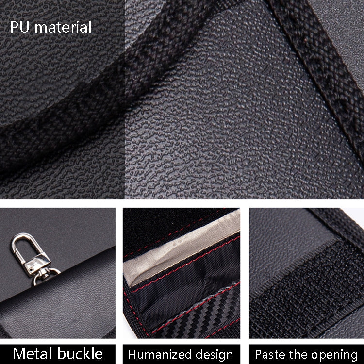 2 PCS Car Key Ring RFID Anti-Theft Key Bag Mobile Phone Signal Shield Bag Anti-Magnetic Bag, 2 PCS 13x9x1