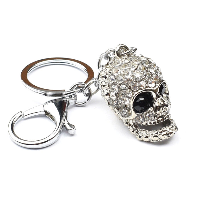 2 PCS Shining Skull Keychain Bag Hanging Jewelry, Diamond Skull Keychain