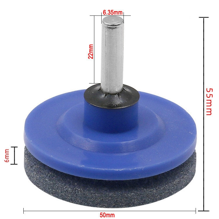 6 PCS Grinding Stone Industrial Electric Sharpener Mower Grinding Tool Wear Resistant Grinding Head, Plastic Blue, Plastic Black, Plastic Cyan, Plastic Red, Plastic Orange, Plastic Dark Blue, Metal