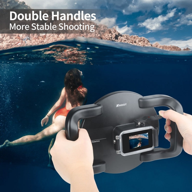 غطاء شفاف لعدسة كاميرا SHOOT XTGP559 Dome Port للغوص تحت الماء لكاميرا GoPro HERO9 باللون الأسود، لكاميرا GoPro HERO9 باللون الأسود