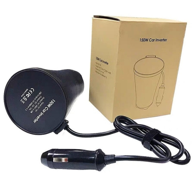 150W 12V To 220V Car Inverter Dual USB 2.1A Power Converter Booster, 150W 12V To 220V