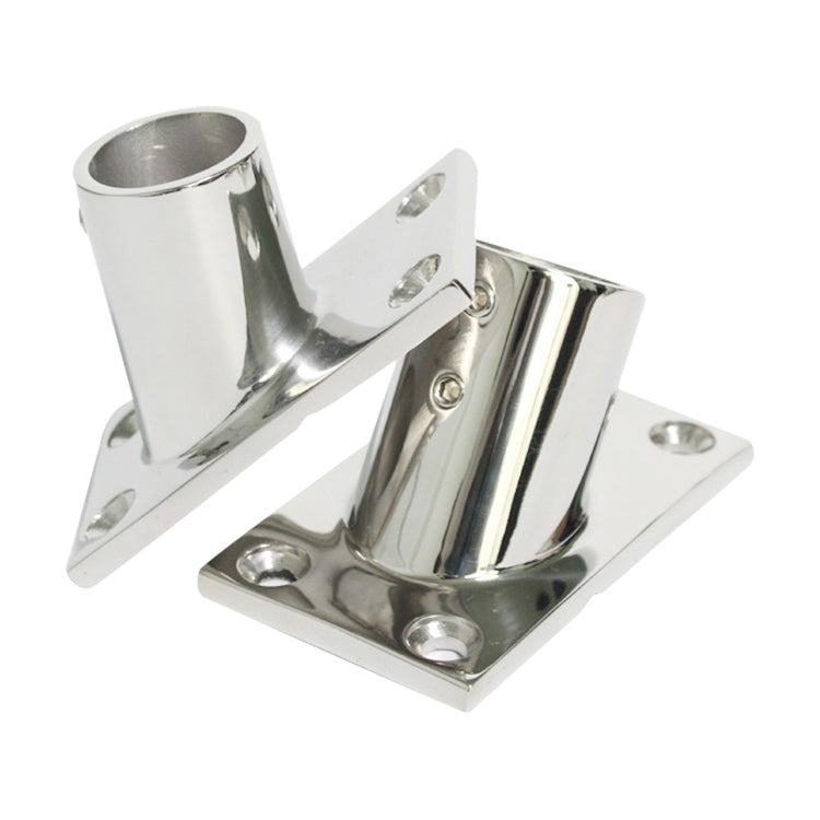 Thicken 316 Stainless Steel 60-Degree Square Tube Base Marine Boat Hardwares, Specifications:, 22mm, 25mm