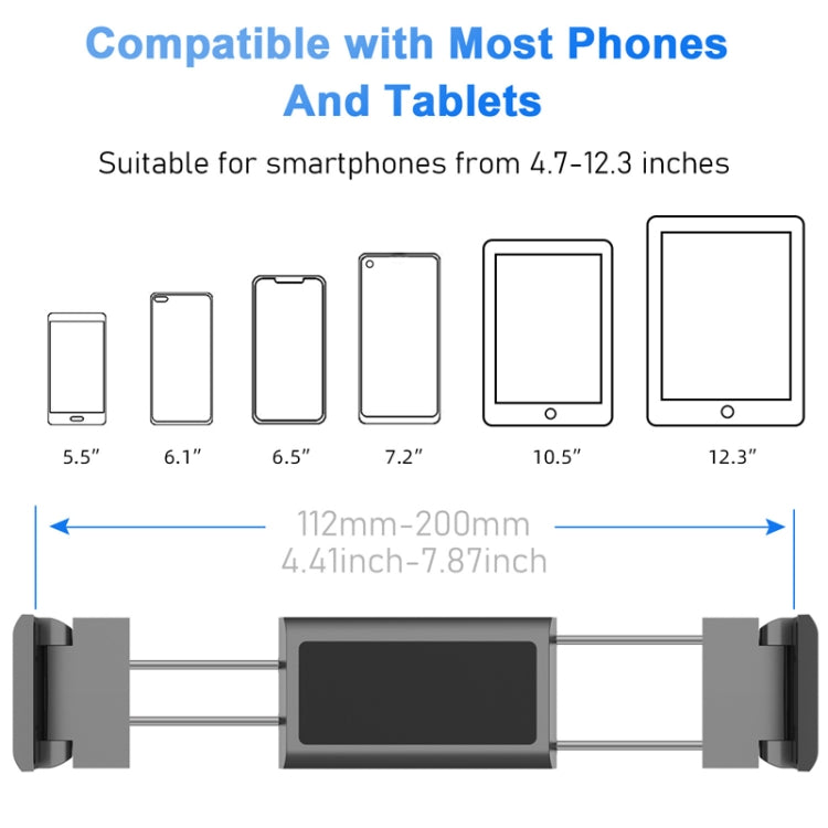 Pb-48 Car Post-Row Back Pillow Mobile Phone Holder Back Seat Flat Telescopic Bracket, Pb-48