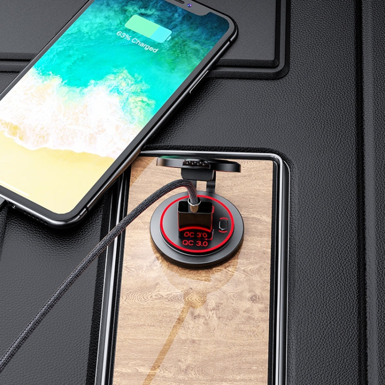 شاحن USB معدّل للسيارة والدراجة النارية، مقاوم للماء، PD + QC3.0، شحن سريع، ضوء أزرق مع طرف، ضوء أحمر مع طرف، ضوء أخضر مع طرف، ضوء أزرق مع خط 60 سم، ضوء أحمر مع خط 60 سم، ضوء أخضر مع خط 60 سم