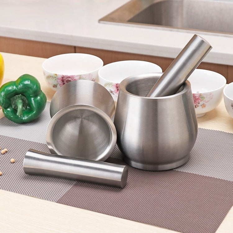 Kitchen 304 Stainless Steel Garlic Masher Spice Bean Nut Grinder, Straight Shape, Waist Shape, Drum Shape, Big Bowl Shape, Large Drum Shape