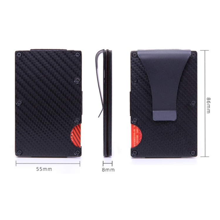 Carbon Fiber Wallet Metal RFID Bank Card Holder, Gray