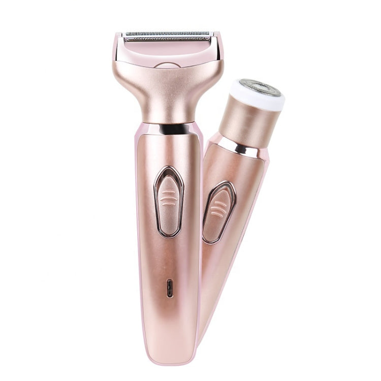 ماكينة حلاقة SONAX PRO SN-8977 للسيدات، 2 في 1، قابلة للغسل، شحن USB، جهاز إزالة الشعر، 2 في 1 (ذهبي وردي)