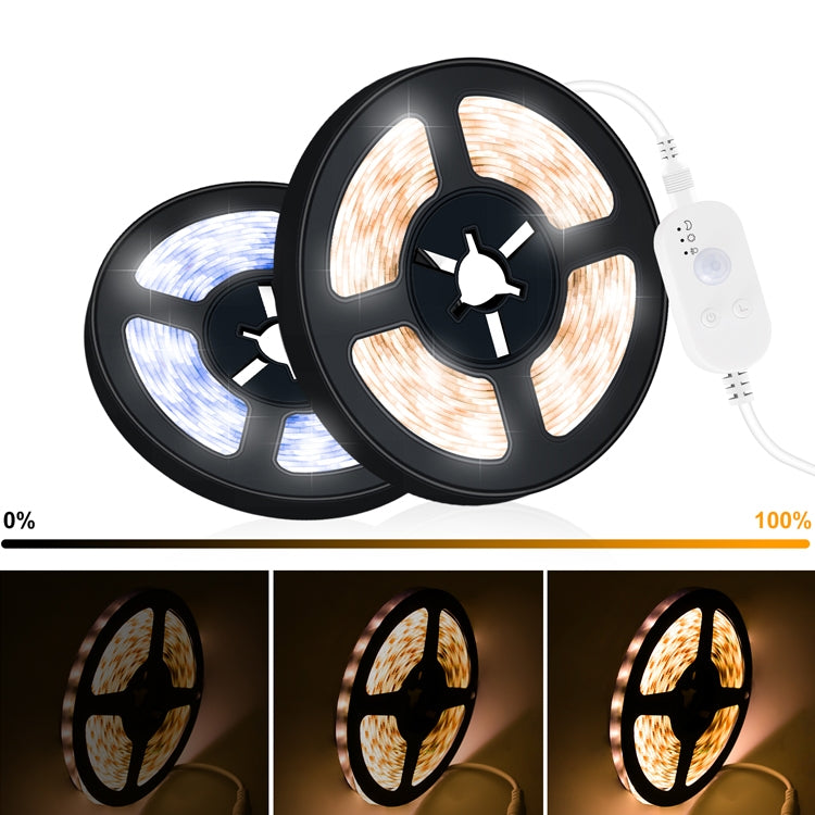 LED Light Strip USB Human Intelligent Induction Waterproof Light Strip 2835 Patch Cabinet Wardrobe Soft Light Strip, 0.5m, 1m, 2m, 3m, 4m, 5m
