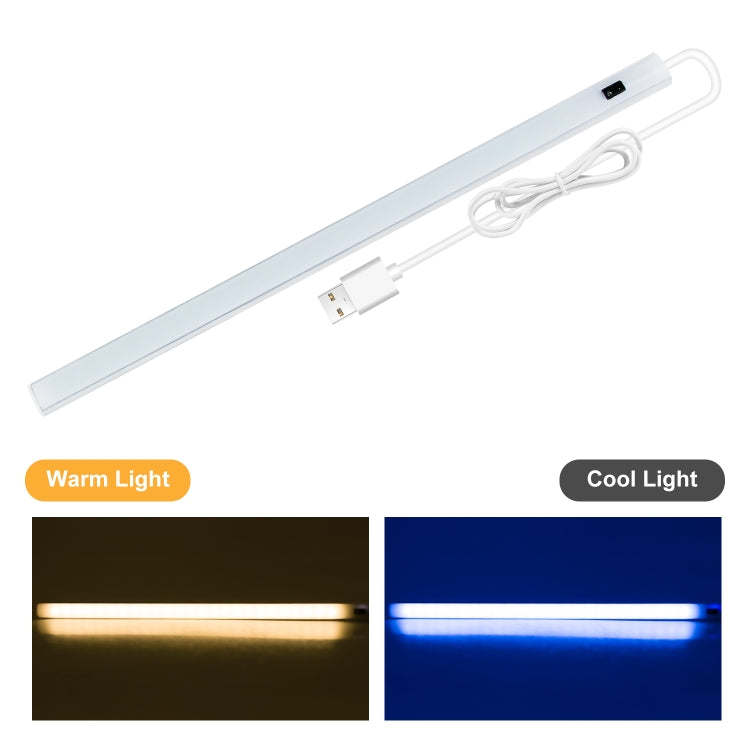 LED Induction Cabinet Lamp USB Smart Sensing Light Strip, 2 PCS 20cm, 30cm, 40cm, 50cm