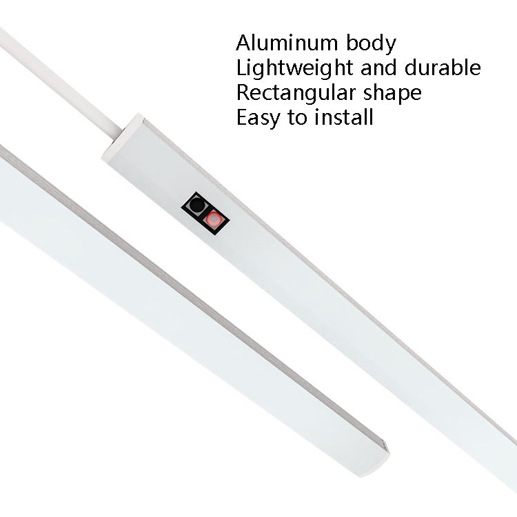 LED Induction Cabinet Lamp USB Smart Sensing Light Strip, 2 PCS 20cm, 30cm, 40cm, 50cm
